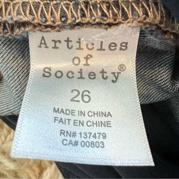 ARTICLES OF SOCIETY SECRET FIT HEATHER FULL PANEL SKINNY MATERNITY JEANS 26 NEW - Picture 10 of 11